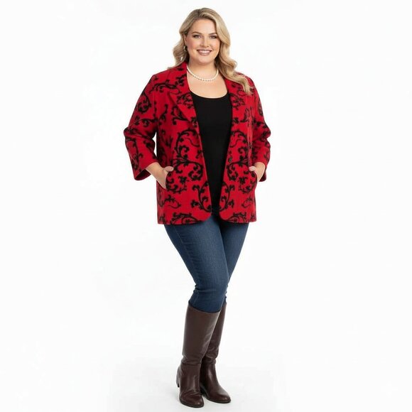Coldwater Creek Jackets & Blazers - New COLDWATER CREEK 2X One Button Closure Coat Jacket WARM!